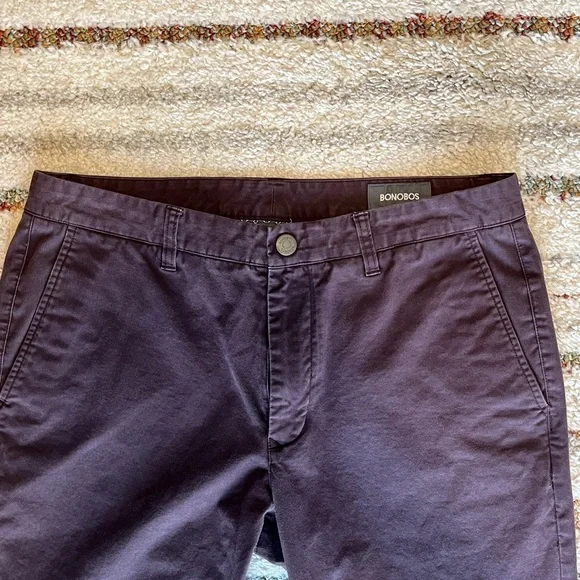 Bonobos Men's Tailored Fit Chino Pants- Plum - Picture 2 of 7